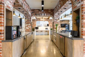 Pantry room with workspaces